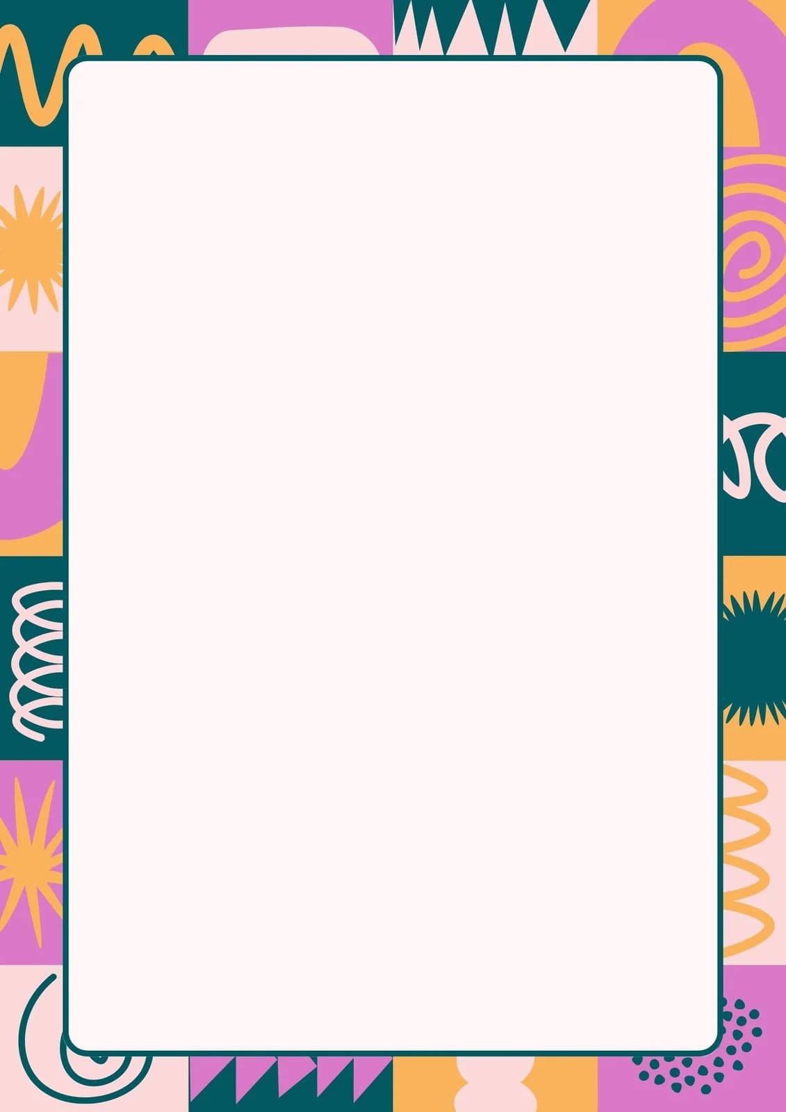 Printable Basic Colorful Border