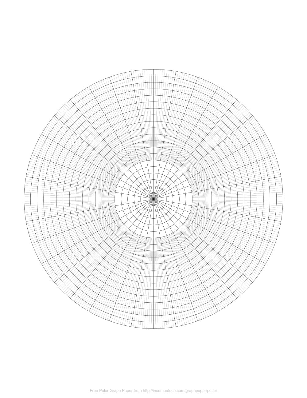Printable Basic Concentric Graph Paper