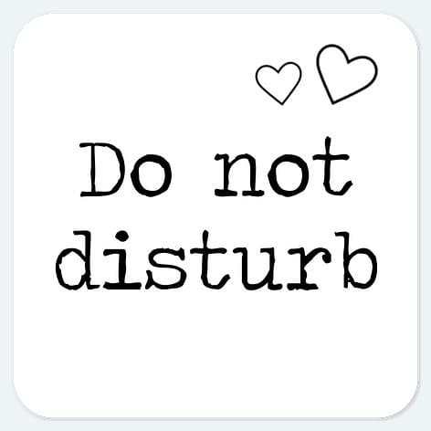 Printable Basic Do Not Disturb Sign