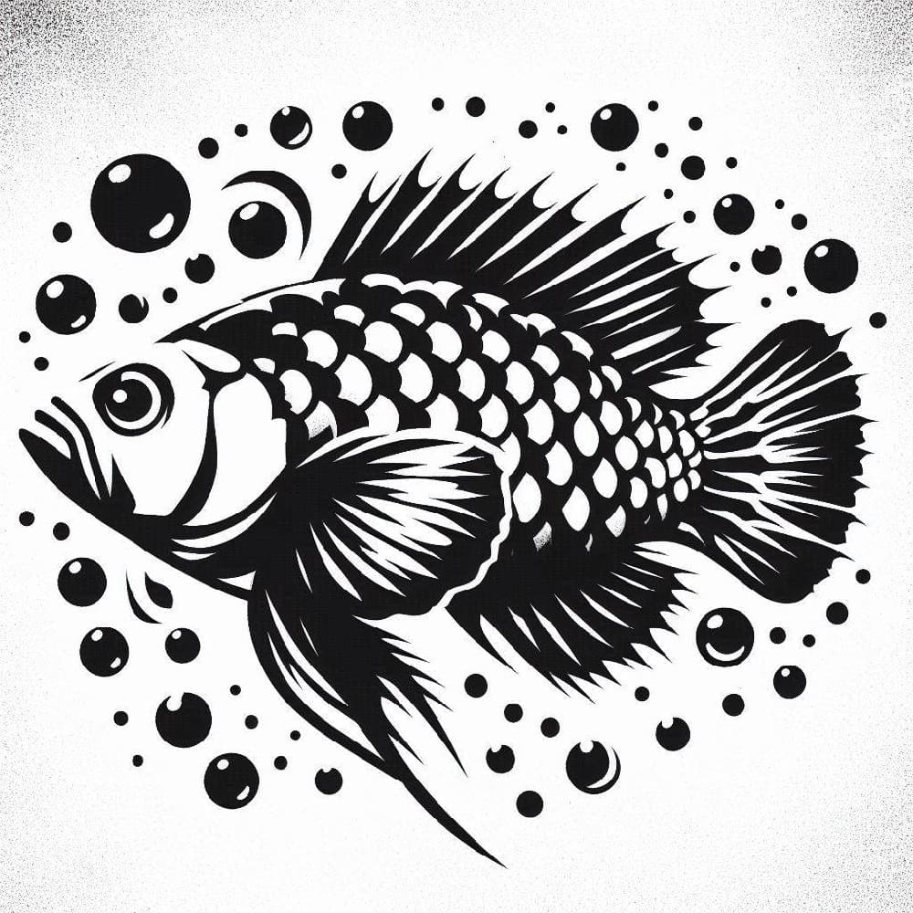 Printable Basic Fish Stencil