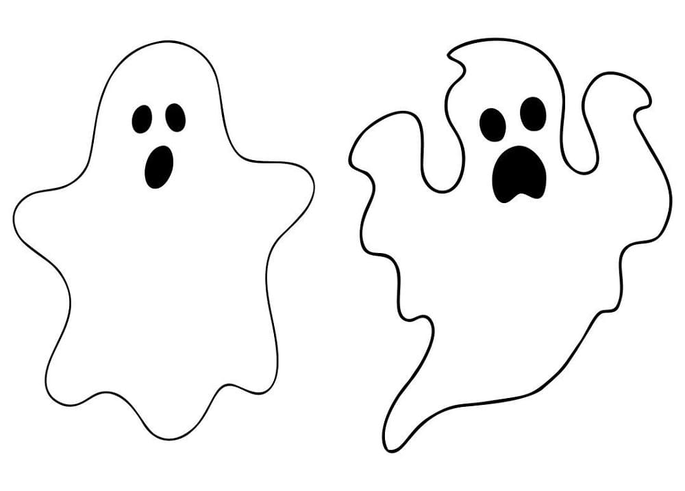 Printable Basic Ghost Stencil