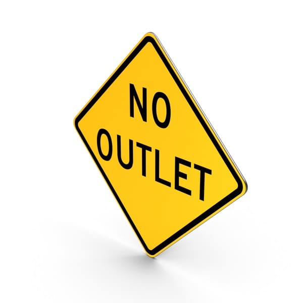Printable Basic No Outlet Sign