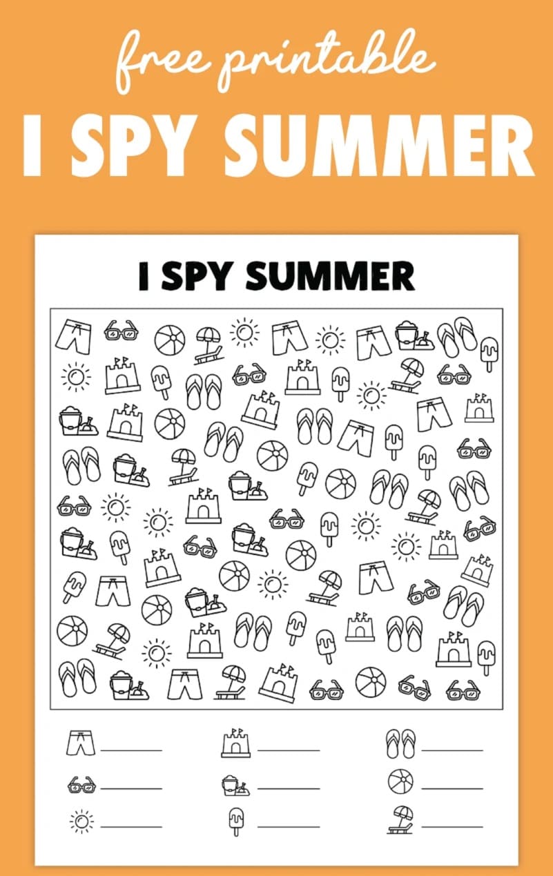 Printable Basic Summer I Spy