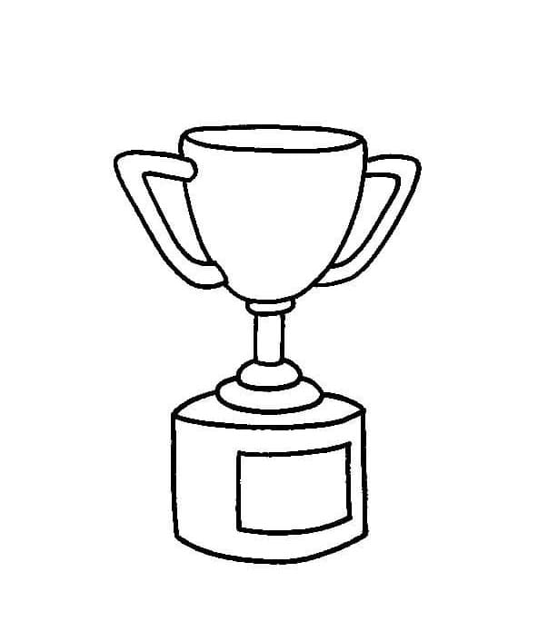 Printable Basic Trophy Coloring Page