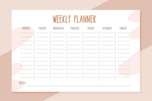 Printable Basic Weekly Schedule Template