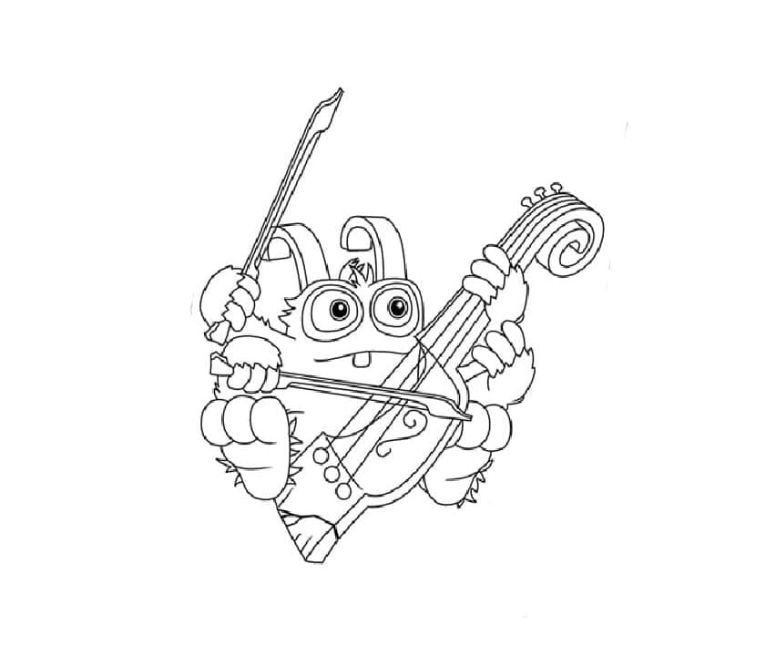 Printable Bowgart My Singing Monsters Coloring Page