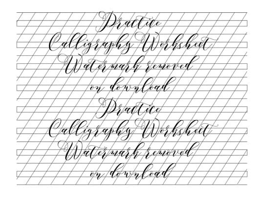 Printable Calligraphy Paper Free Download