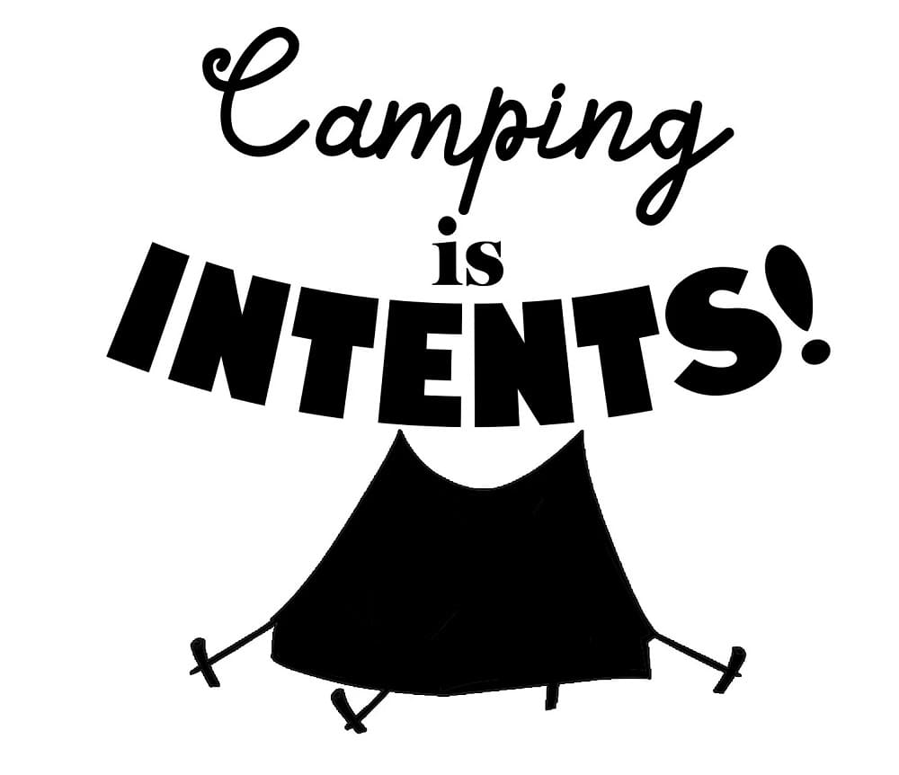 Printable Camping Intents Sign