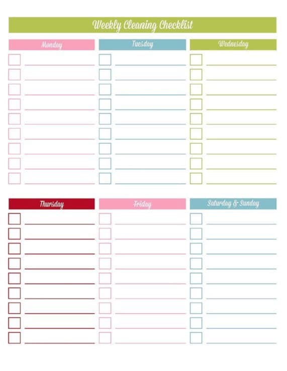 Printable Checklist Template Image