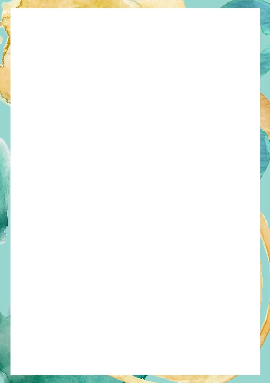 Printable Colorful Border Cards