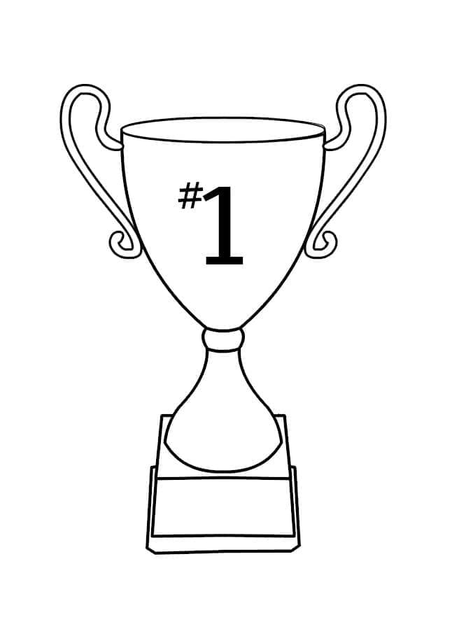 Printable Cool Trophy Coloring Page