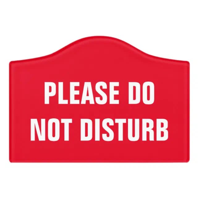Printable Do Not Disturb Sign Image
