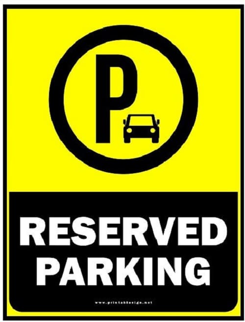 Printable Download Image of Parking Sign