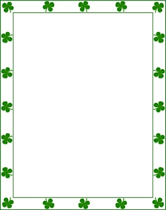 Printable Download Saint Patrick's Day Border Free