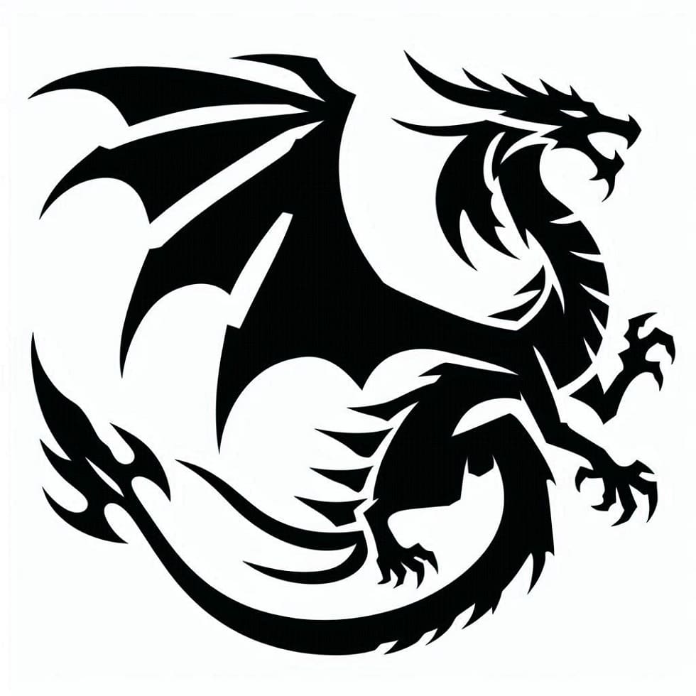 Printable Dragon Stencil Download Free