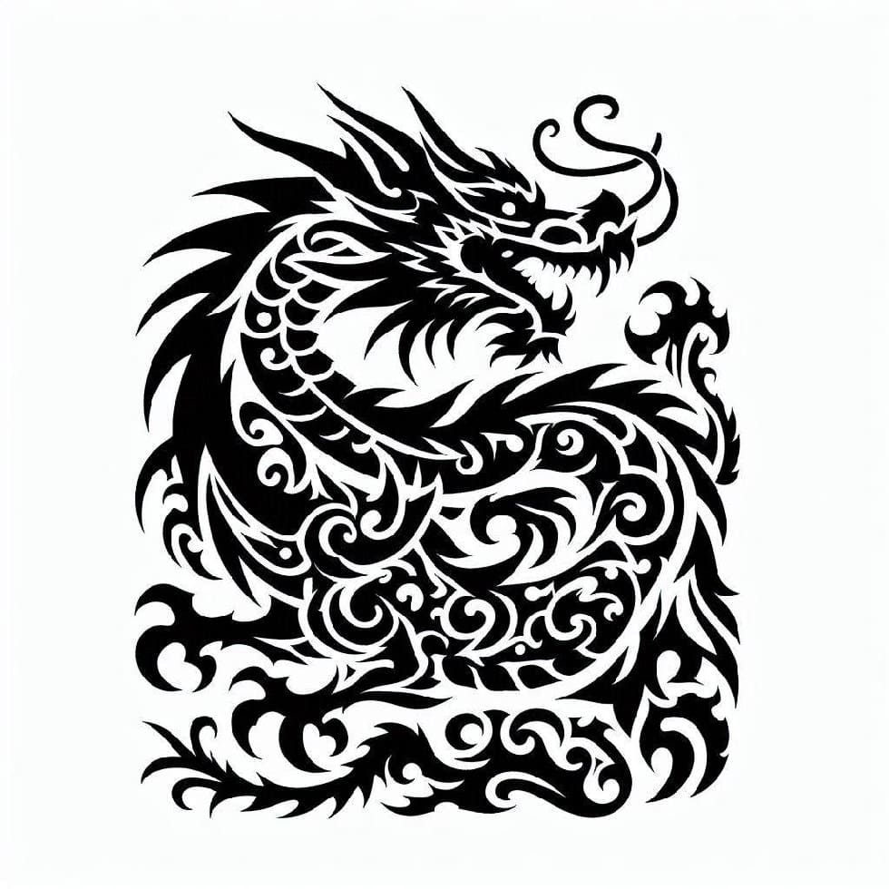 Printable Dragon Stencil Free Picture