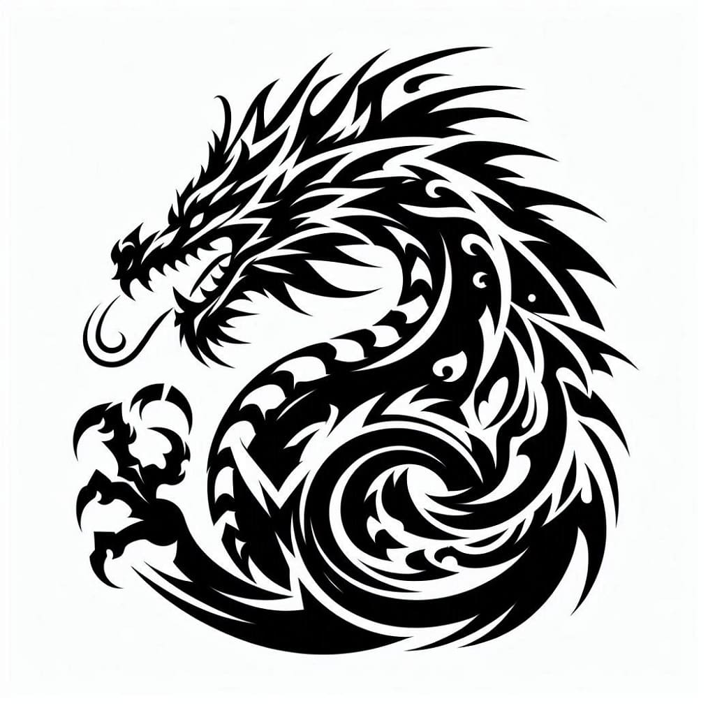 Printable Dragon Stencil Free Pictures