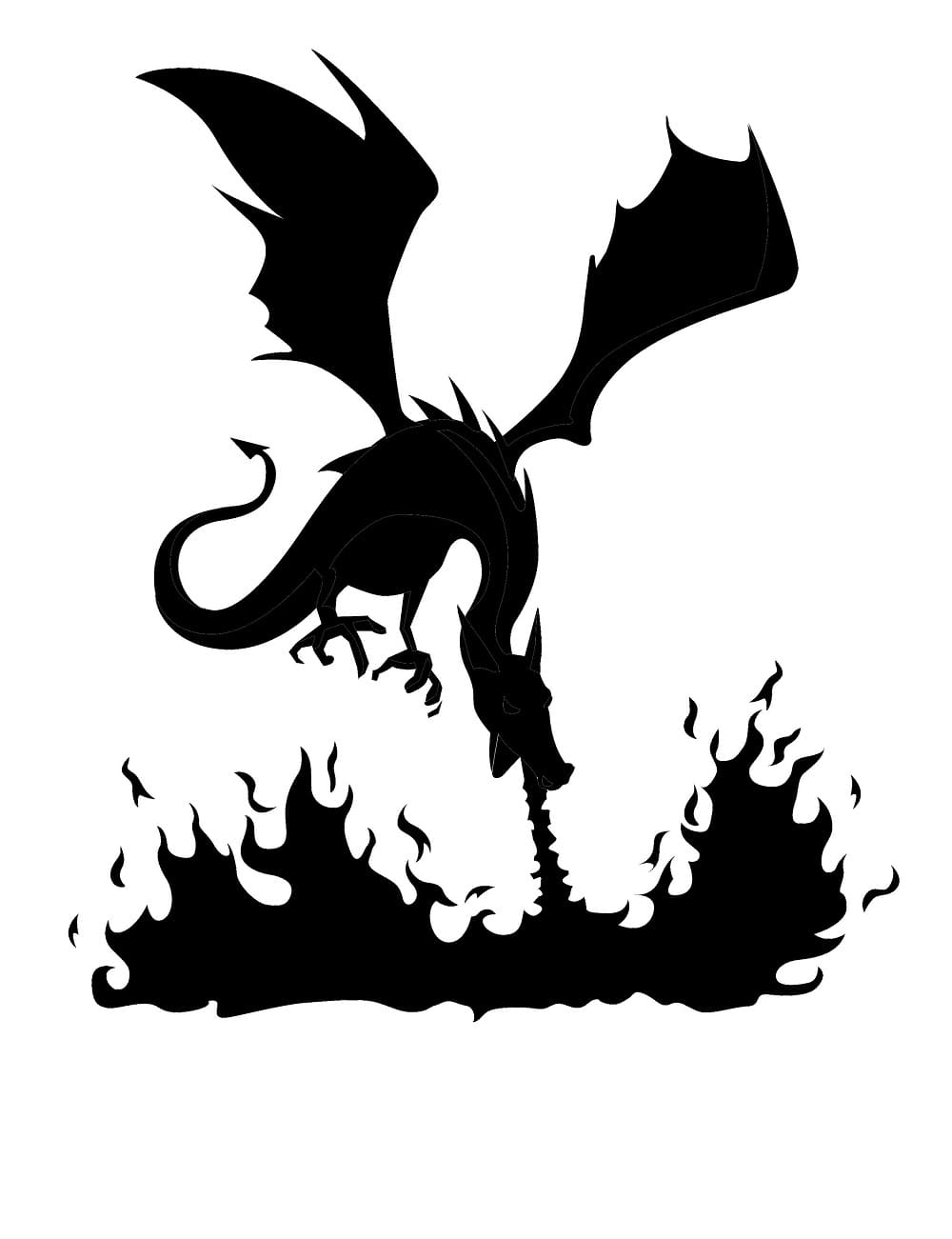 Printable Dragon Stencil Photos