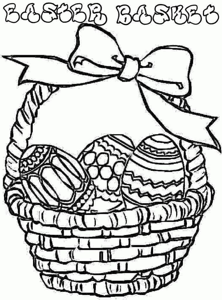 Printable Easter Basket Template Basic