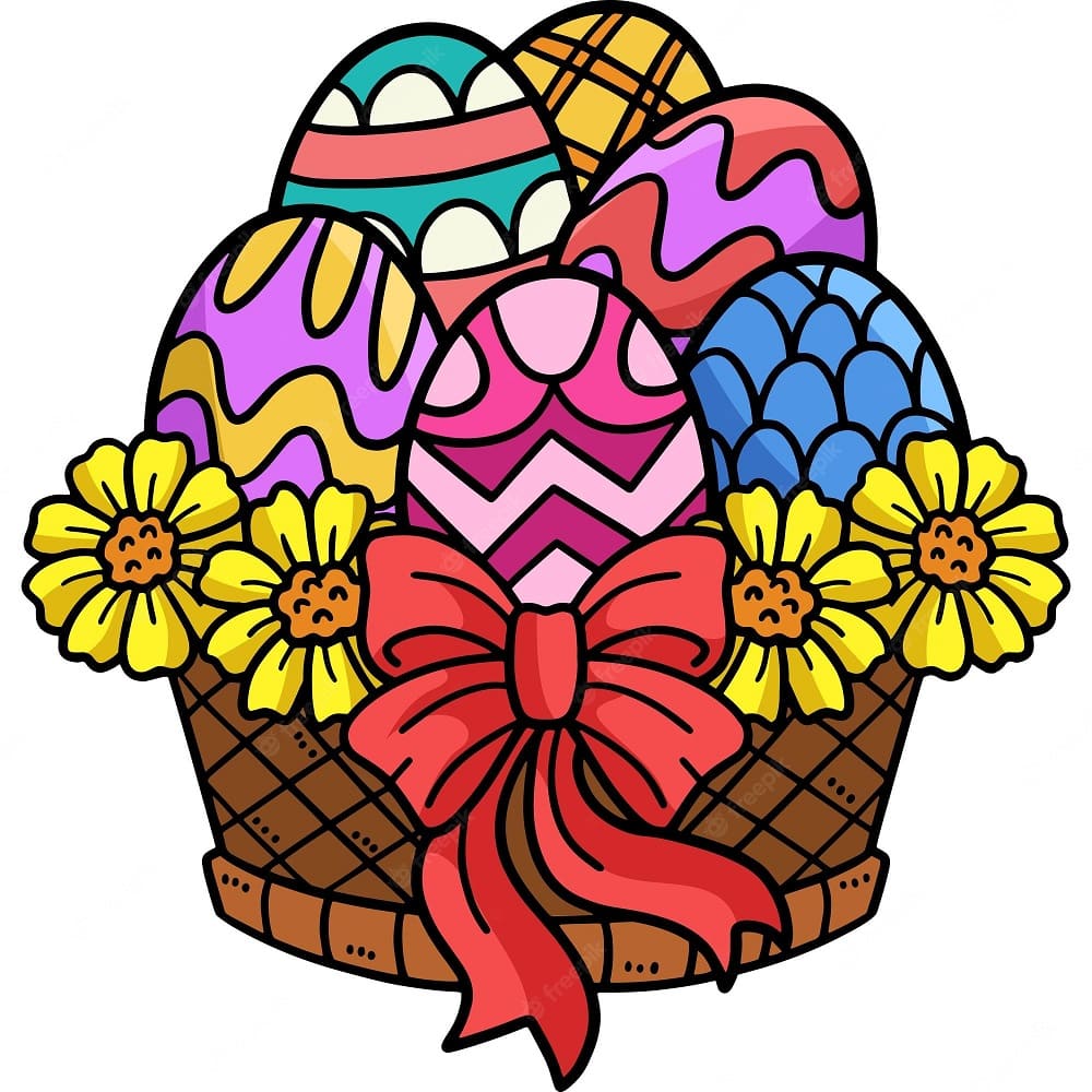 Printable Easter Basket Template For Kid