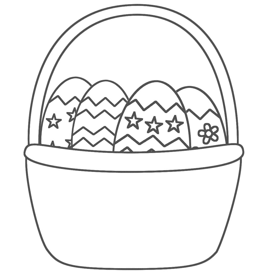 Printable Easter Basket Template Free For Kid