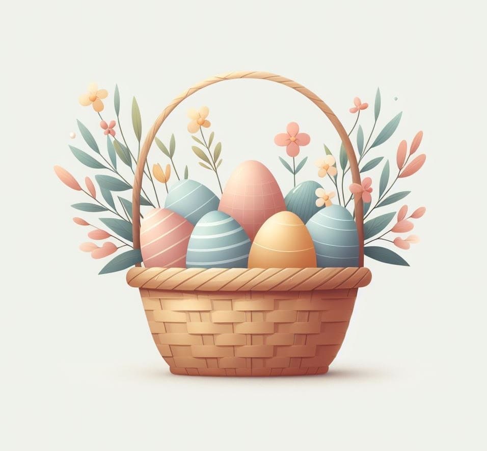 Printable Easter Basket Template Free Image