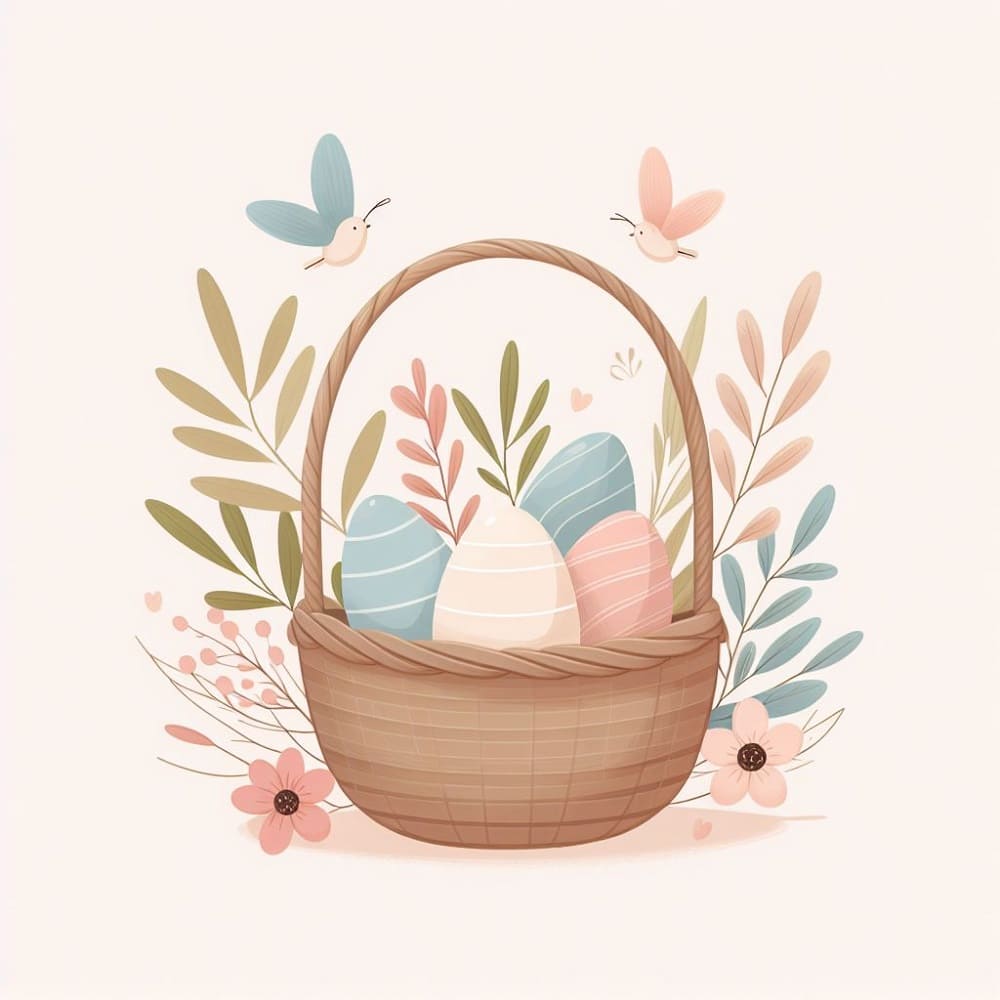 Printable Easter Basket Template Images Free