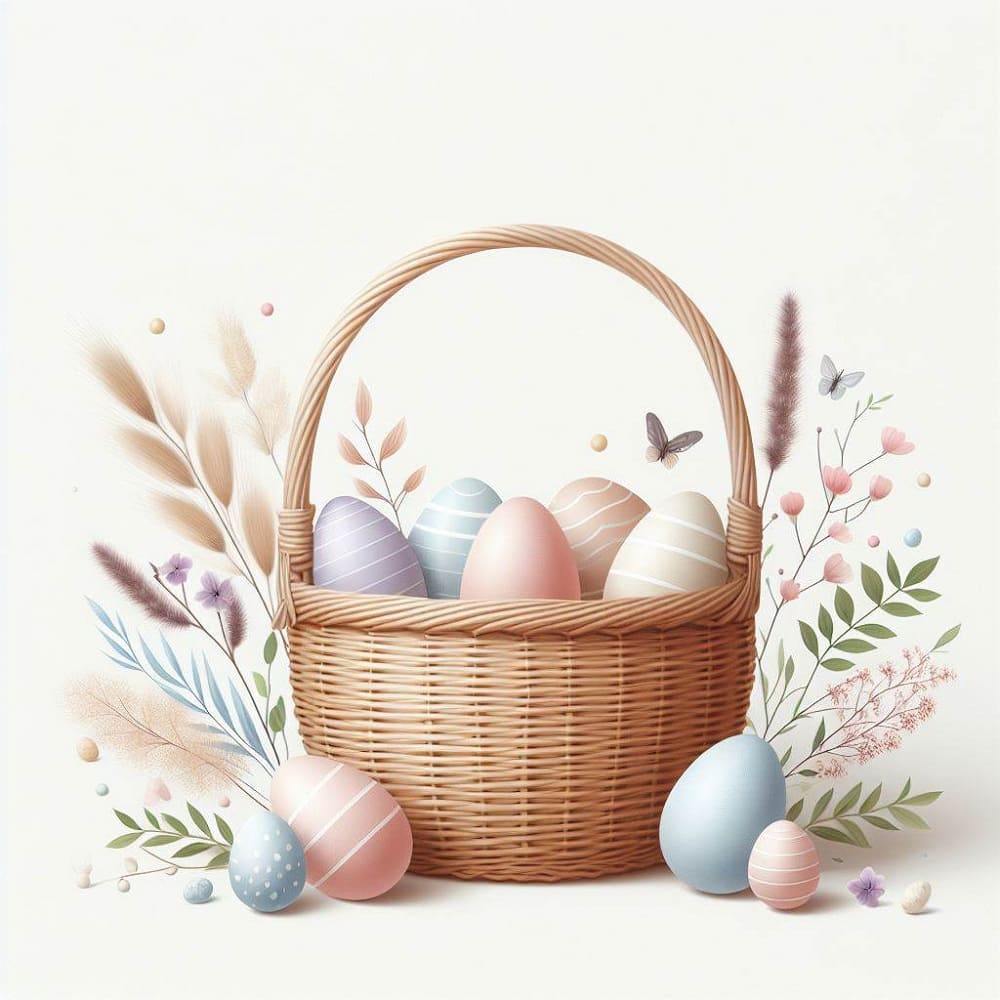 Printable Easter Basket Template Photo Download Free