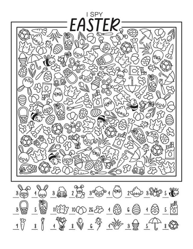 Printable Easter I Spy Basic Image