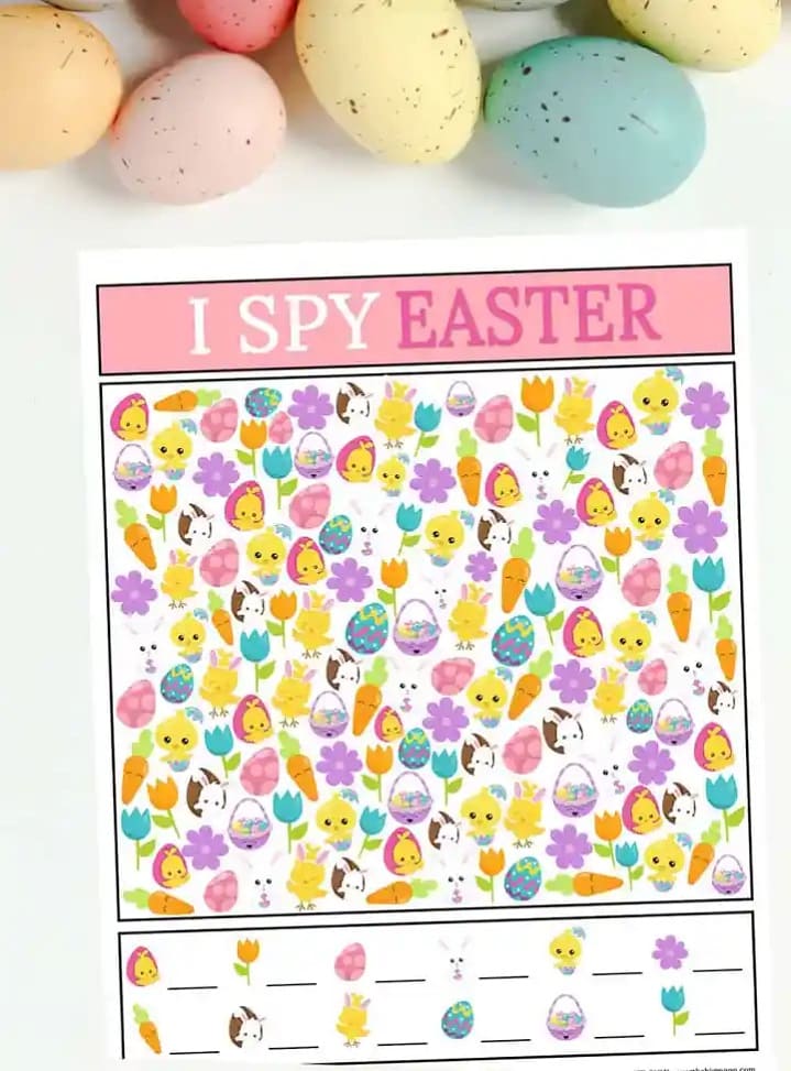 Printable Easter I Spy Free Image
