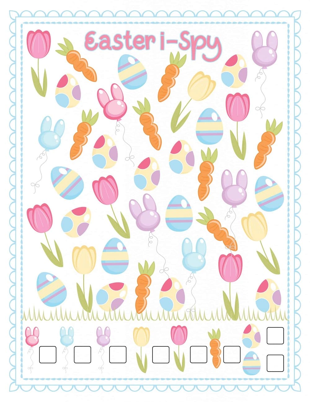 Printable Easter I Spy Image
