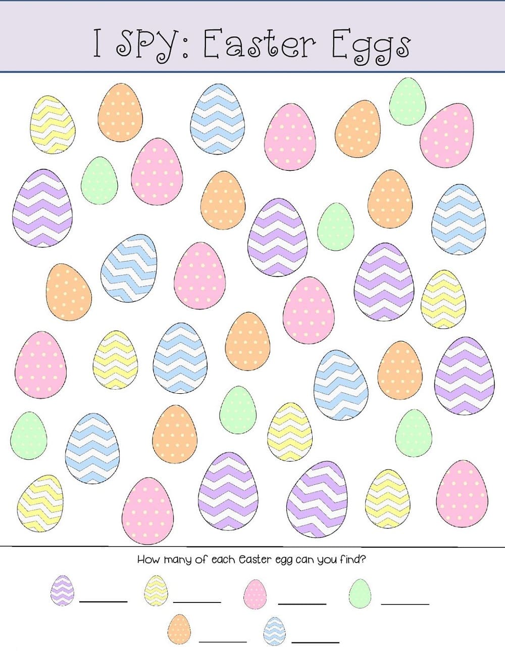 Printable Easter I Spy Images