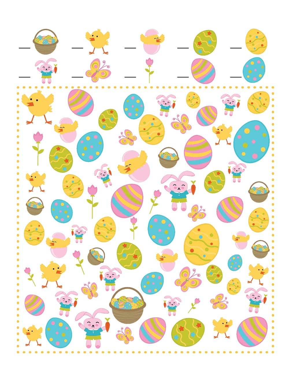 Printable Easter I Spy Picture