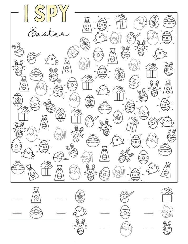 Printable Easter I Spy Pictures
