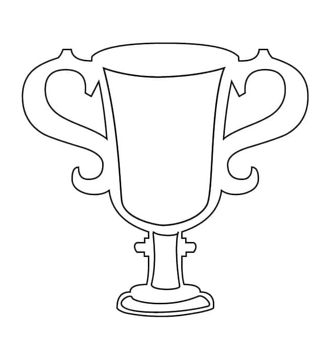 Printable Easy Trophy Coloring Page