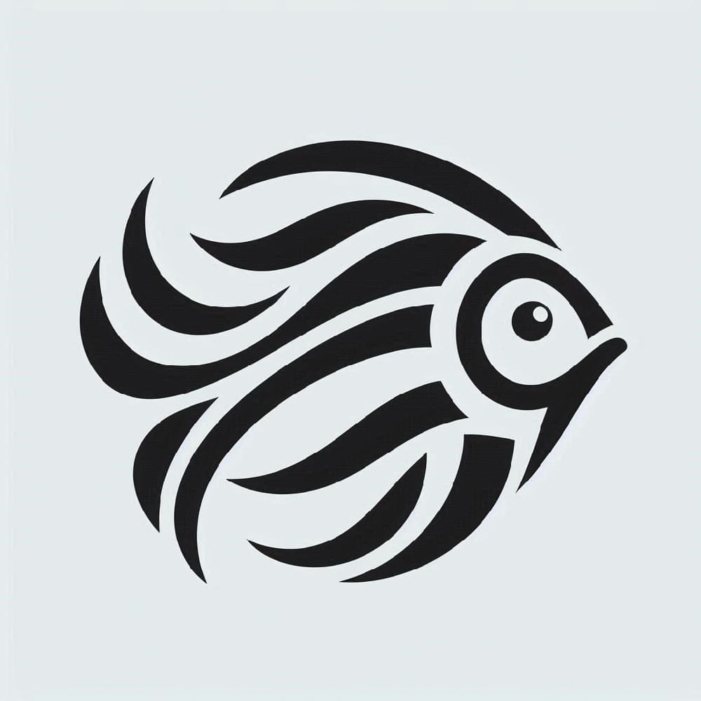 Printable Educational Fish Stencil
