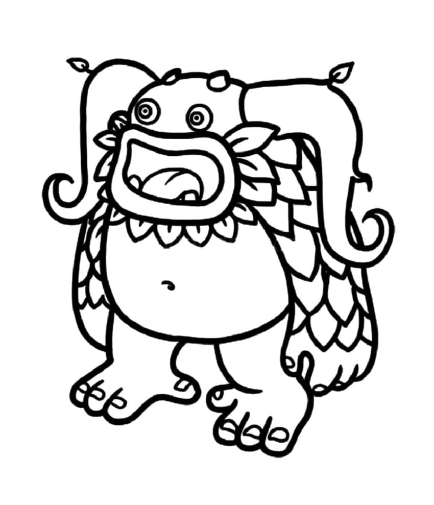 Printable Entbrat from My Singing Monsters Coloring Page
