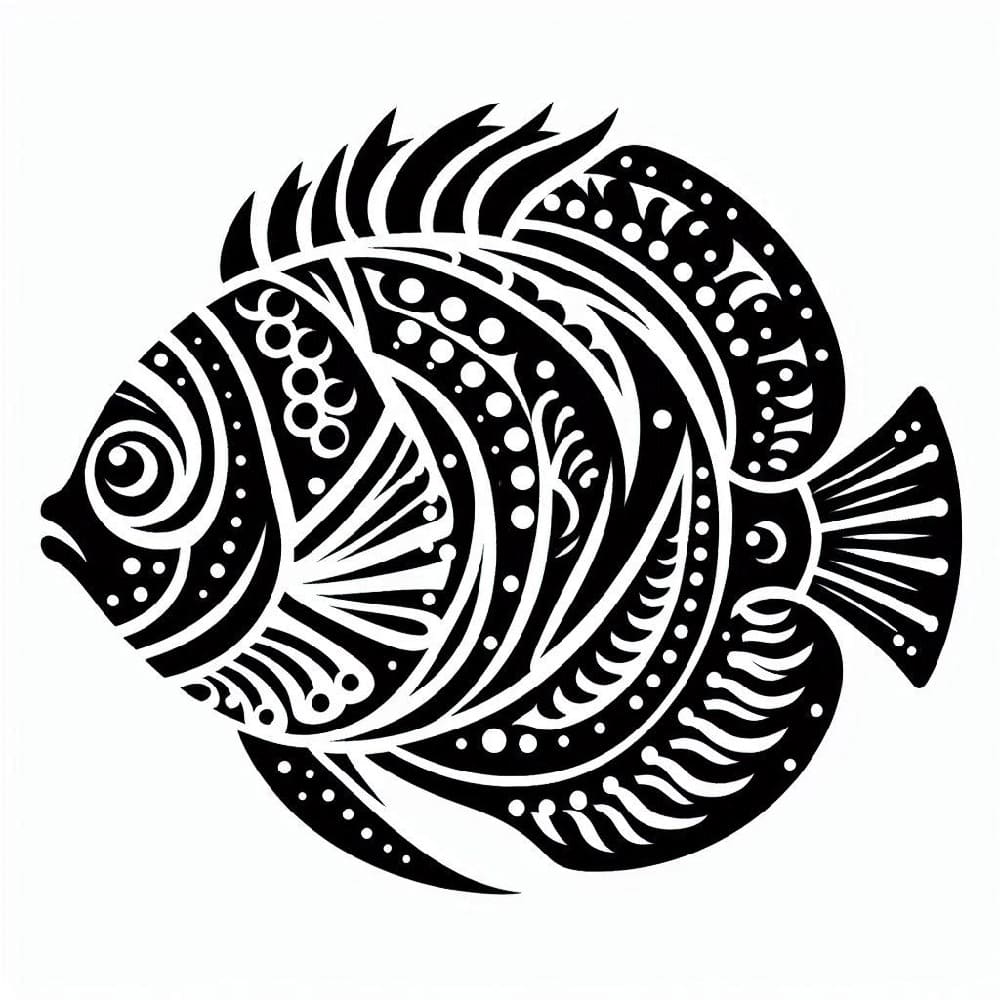 Printable Fish Stencil Image