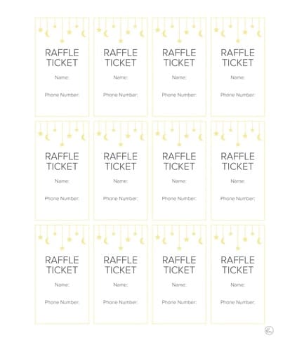 Printable For Free Raffle Ticket Template