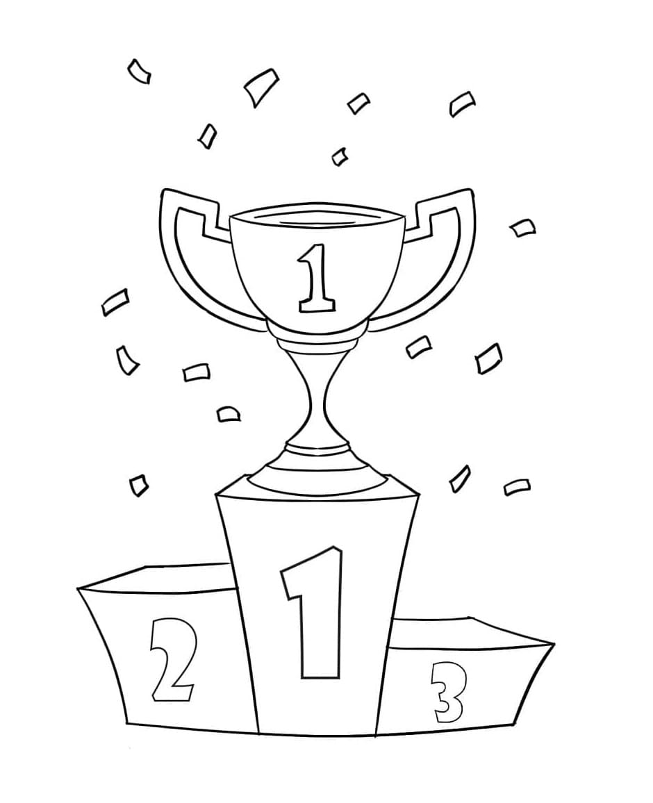 Printable For Free Trophy Coloring Page