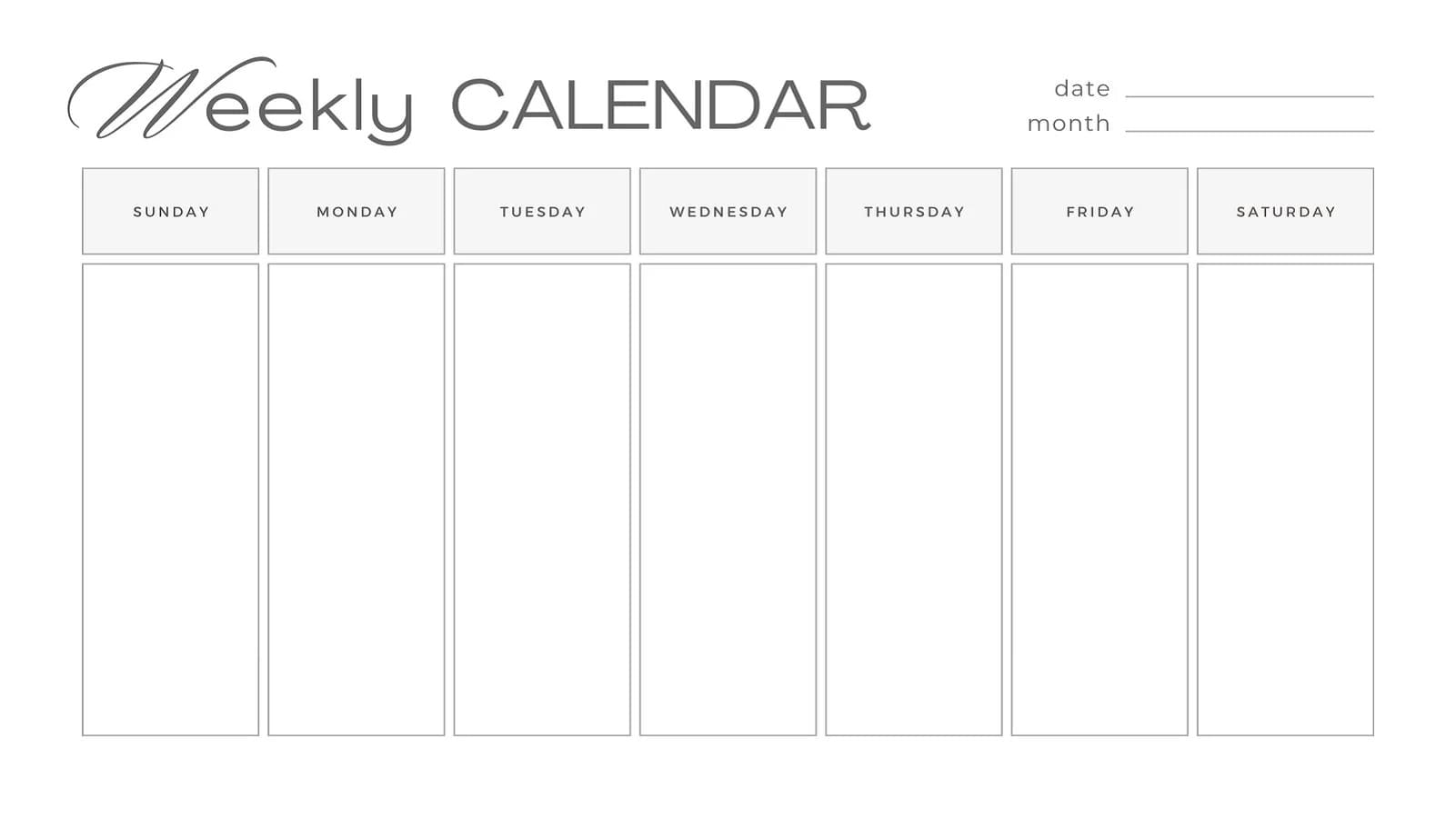 Printable For Free Weekly Schedule Template