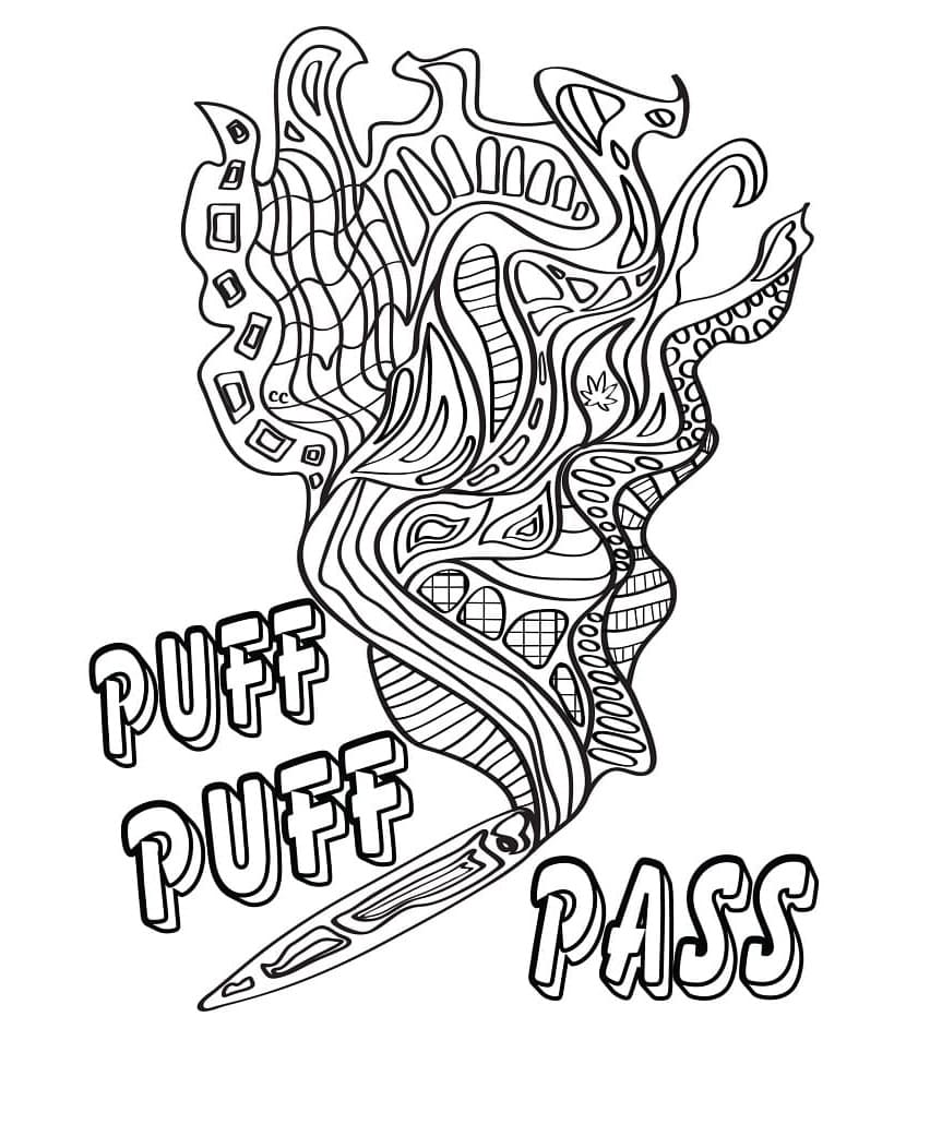 Printable For Kid Stoner Coloring Page