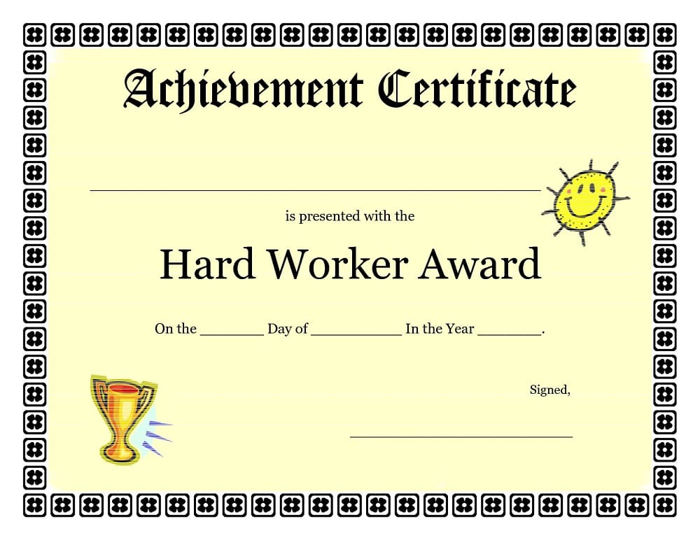Printable Free Award Certificate