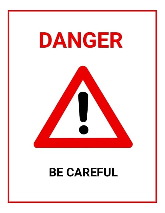Printable Free Danger Sign