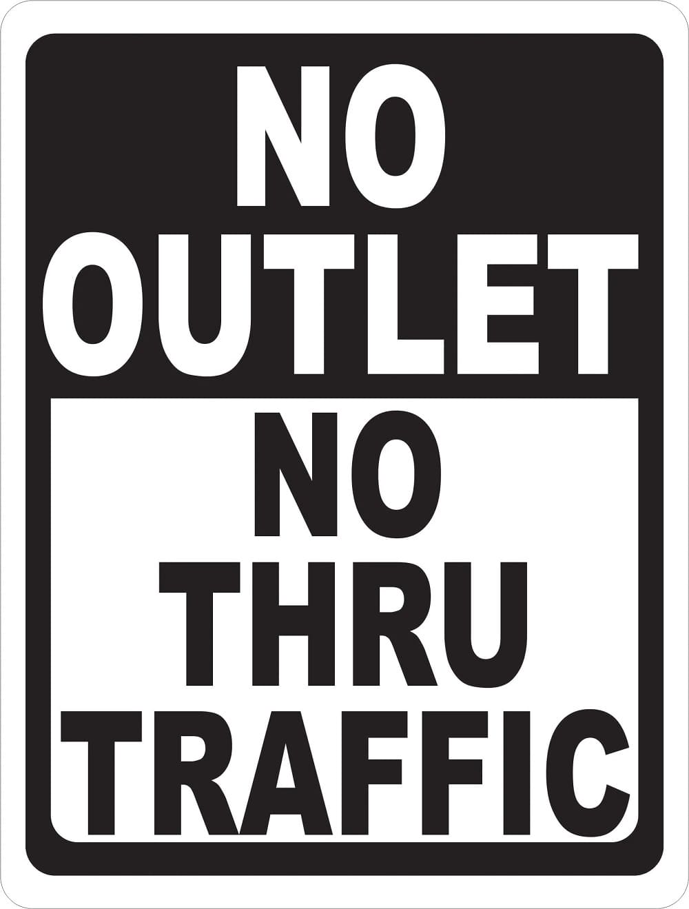 Printable Free Download No Outlet Sign