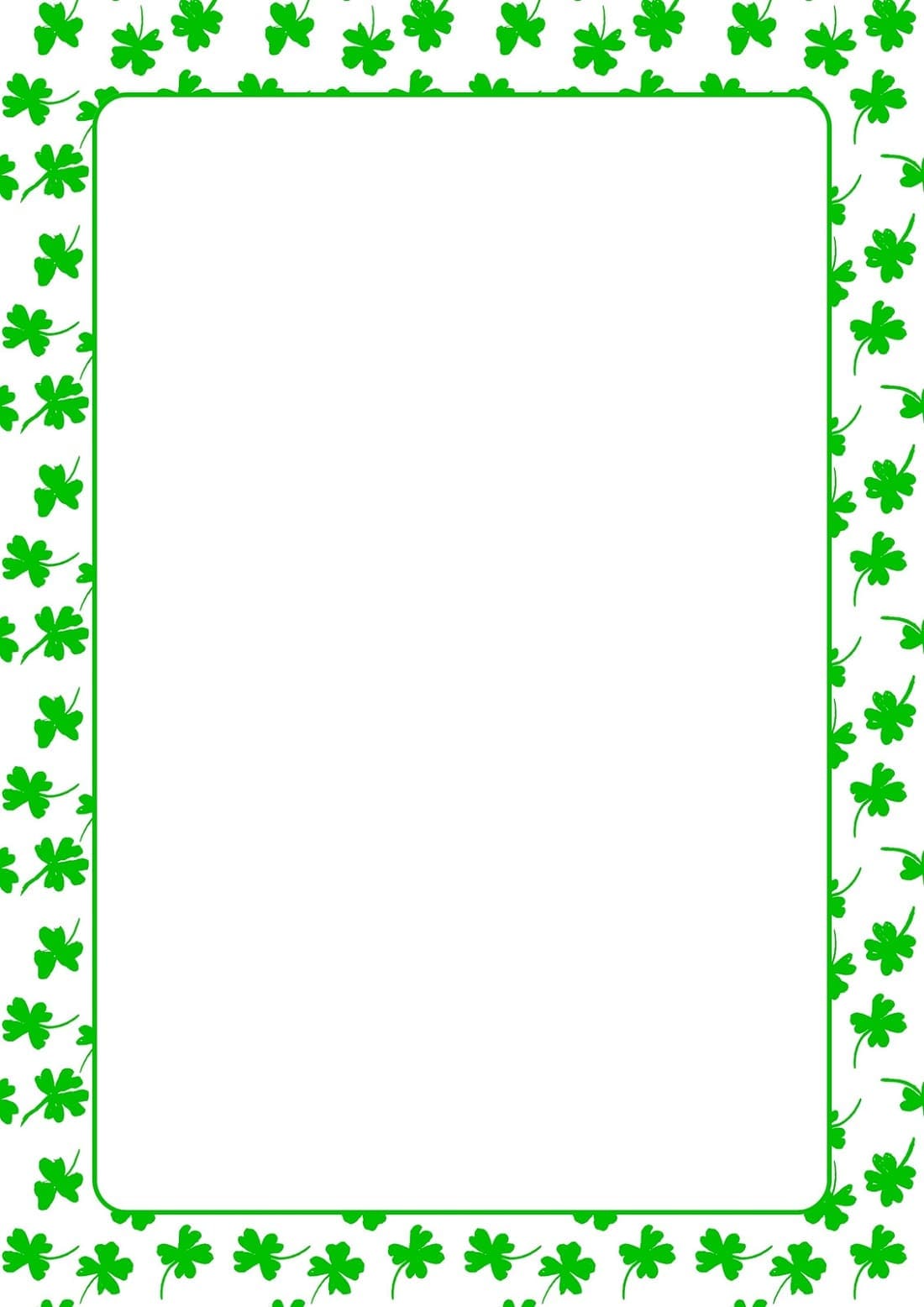 Printable Free Download Saint Patrick's Day Border