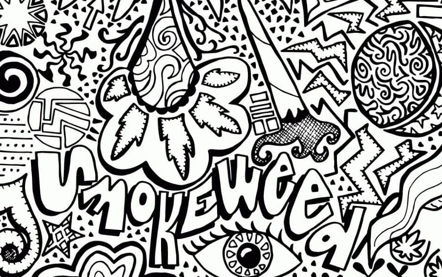 Printable Free Download of Stoner Coloring Page