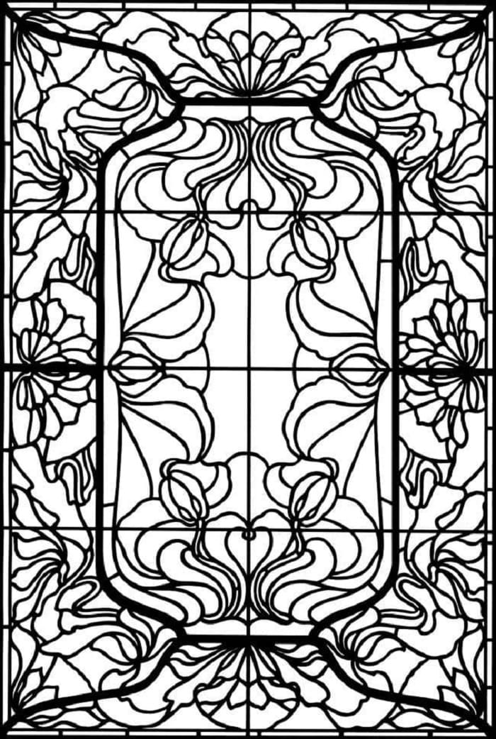 Printable Free For Kid Stained Glass Coloring Page