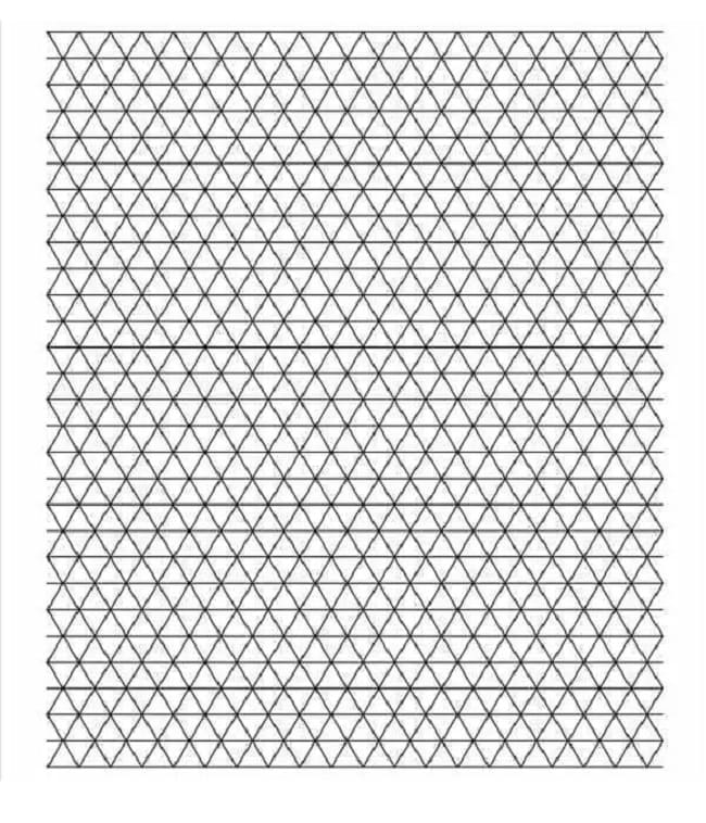 Printable Free Image of Axonometric Graph Paper