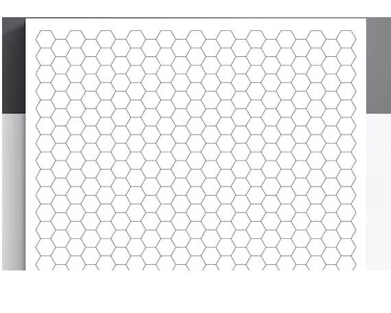 Printable Free Image of Hexagon Graph Paper